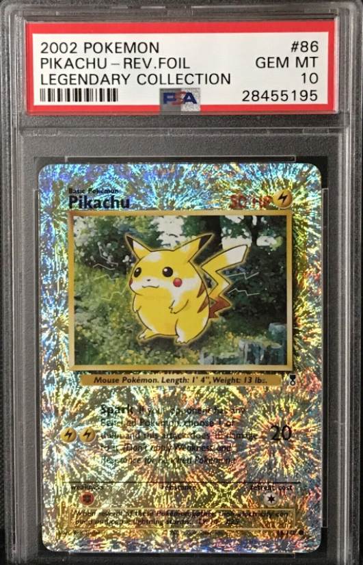 10. 2002 Legendary Collection Reverse Holo Pikachu